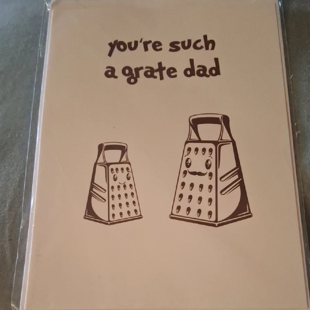 Funny Grate Dad Greeting Card Great Cheesy Dad Joke Blank